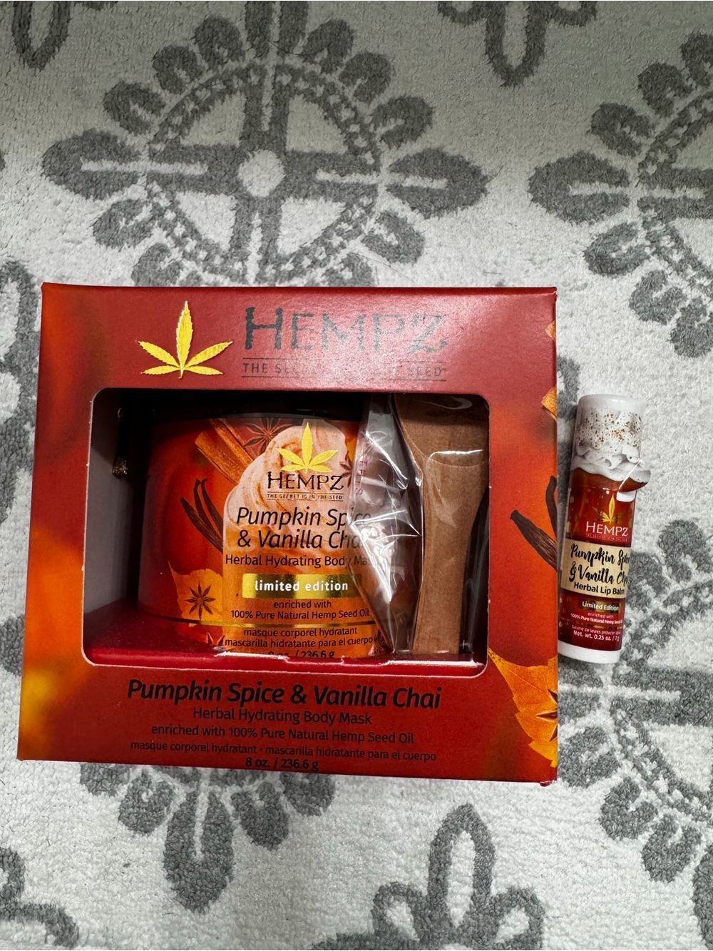 Hempz Limited-Edition Pumpkin Spice & Vanilla Chai Herbal Body Mask 8 oz
